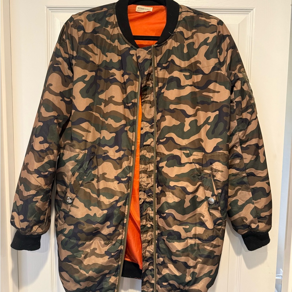 Necessary Clothing Orange Lined Jacket